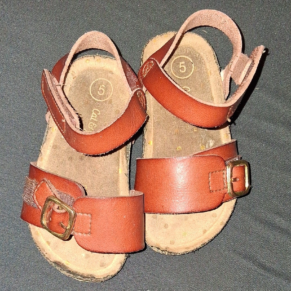 Cat & Jack Brown Kids Sandals with Buckle